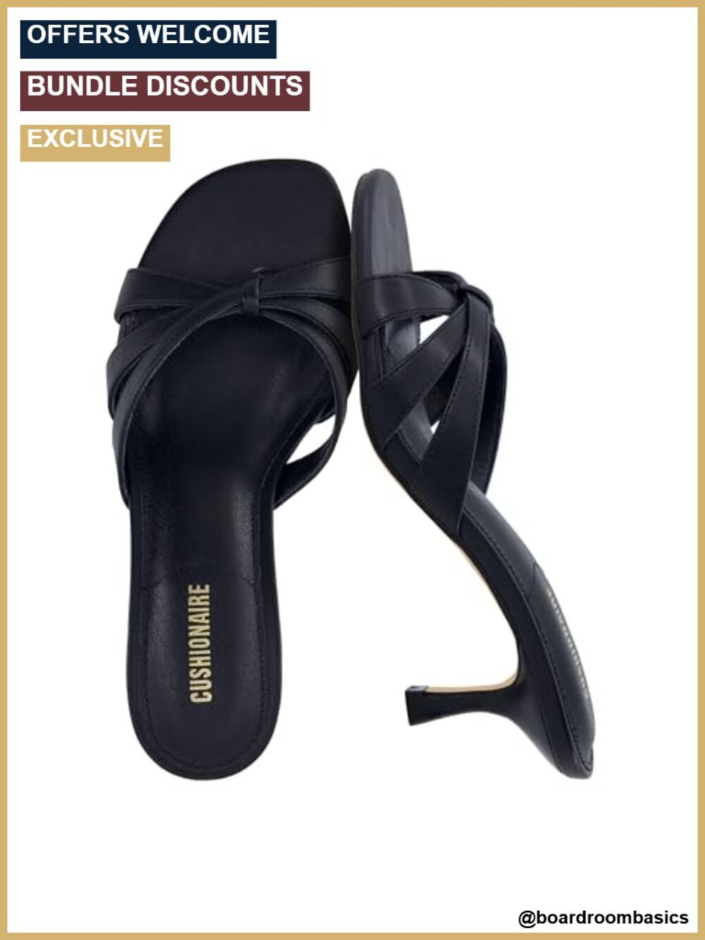 CUSHIONAIRE Malta Strappy Kitten Heels - Women's Dressy Sandals
